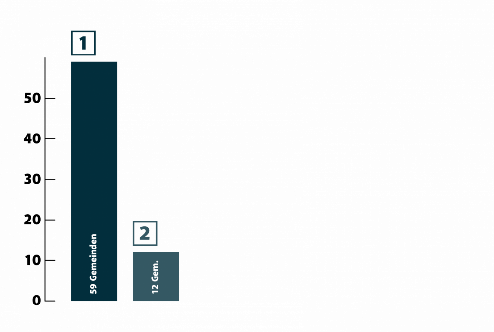 Säulendiagramm, ausgewählte Fragen. Beschreibung in der folgenden Liste.